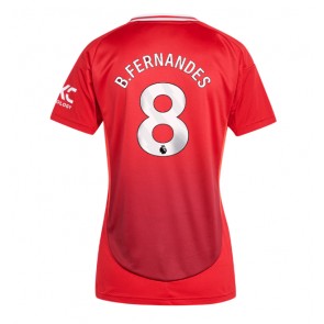 Manchester United Bruno Fernandes #8 Hjemmebanetrøje Dame 2024-25 Kort ærmer